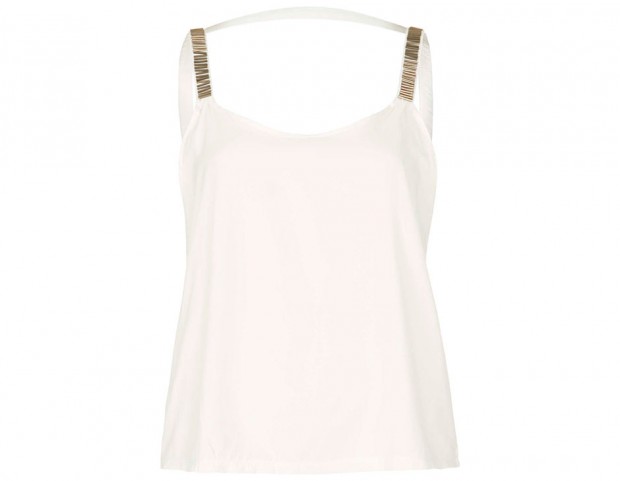 Blusa morbida con applicazione metal