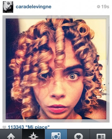Cara Delevingne a tutto riccio