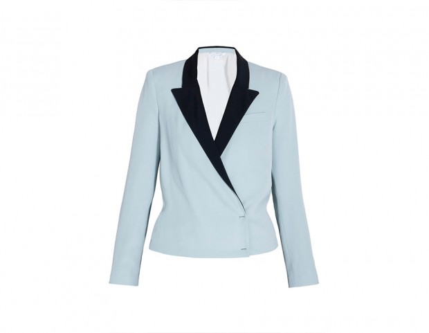 Blazer con revers a contrasto