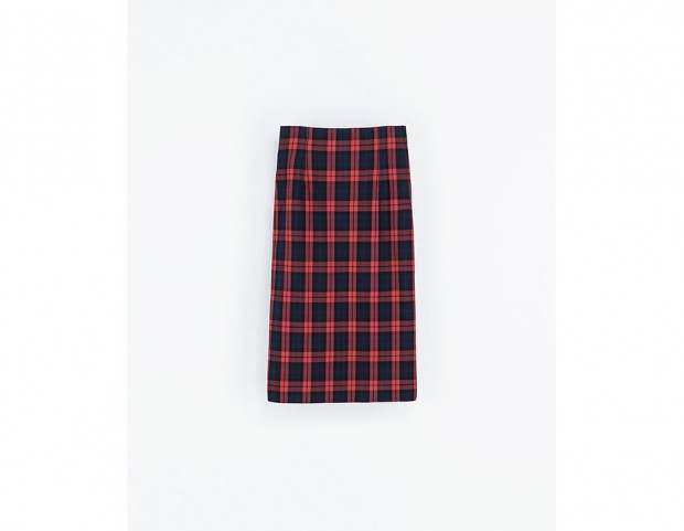 Pencil skirt a quadri