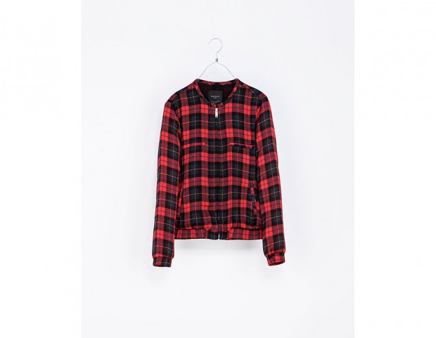 Bomber in tartan