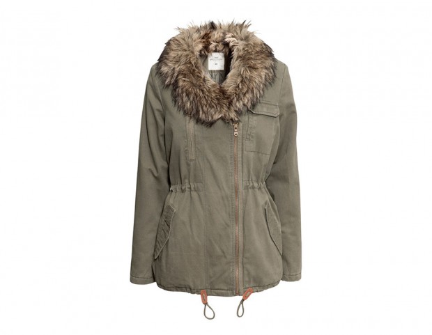 Parka con collo di pelliccia