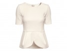 Crop top avorio