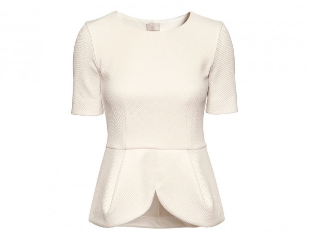 Crop top avorio