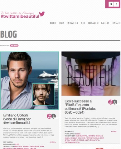I contenuti extra sul sito di TwittamiBeautiful