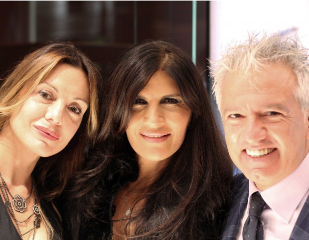 Paola e Alessandro Testi con Pamela Prati
