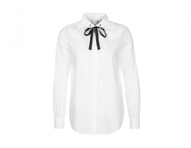 Camicia bianca con fiocchetto