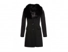 Coat classico con collo in faux fur