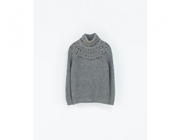 Pull a dolcevita con strass