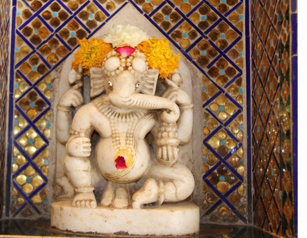 Una statua di Ganesh, il dio elefante