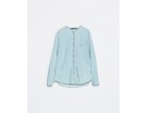 Camicia con collo alla coreana