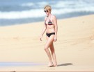 Charlize Theron frolicked in a bikini while on vacation in Hawaii