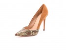 In suede con inserto pitonato