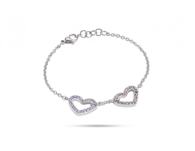 Bracciale in acciaio e cristalli