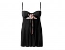 Babydoll microfibra e inserti di pizzo