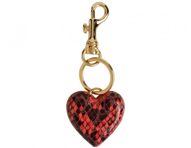 Portachiavi a cuore in pelle