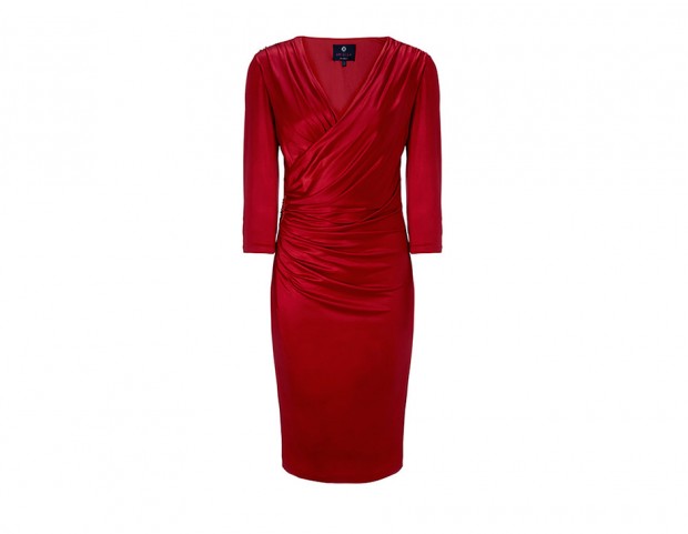Tubino rosso con drappeggi