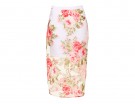 Pencil skirt con maxi-rose