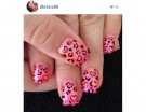 Nail art animalier su base sfumata