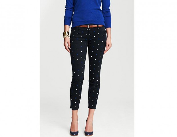 Pantalone capri a pois
