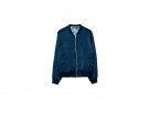 Bomber in satin blu notte