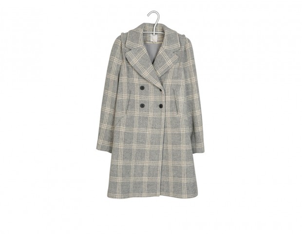 Cappotto in lana ‘check’