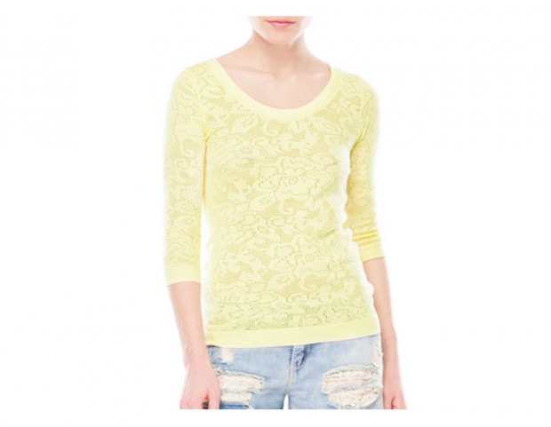 T-shirt con ricamo in pizzo