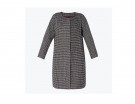 Cappotto in tela di lino dalla stampa geometrica