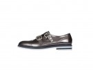 Stringata Oxford con tacco bicolor