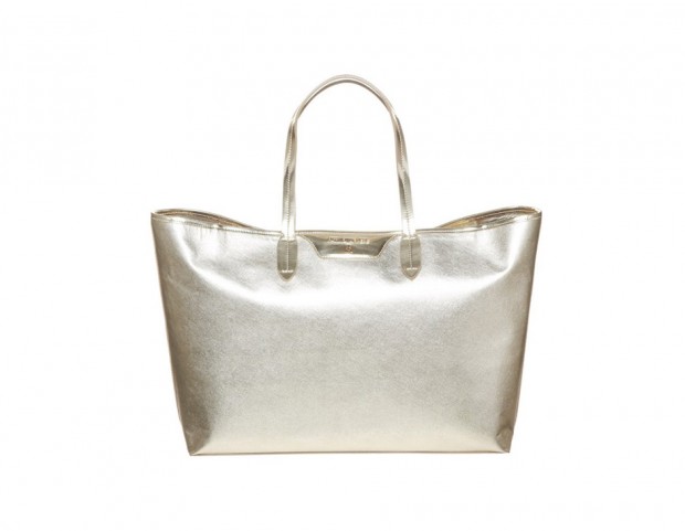 Borsa tote metallizzata