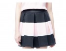 Gonna pleated bicolor