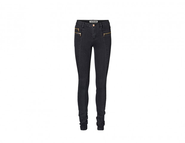 Skinny jeans con zip dorate