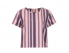 Maglia rosa a righe verticali