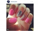 Rosa con glitter e strass
