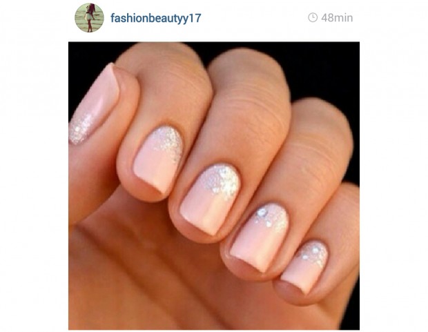 Rosa pastello con glitter