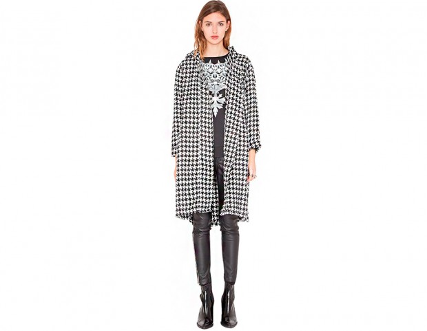 Coat stampa ‘pied de poule’