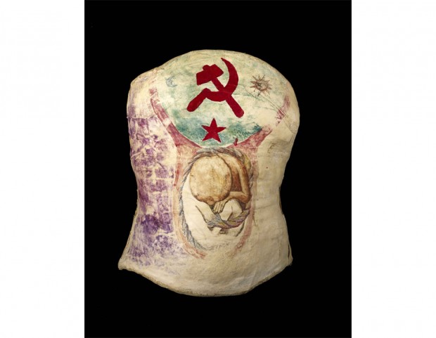 Corsetto di gesso e bende con falce e martello, 1950 circa
