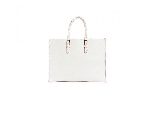 Shopper rigida di pelle