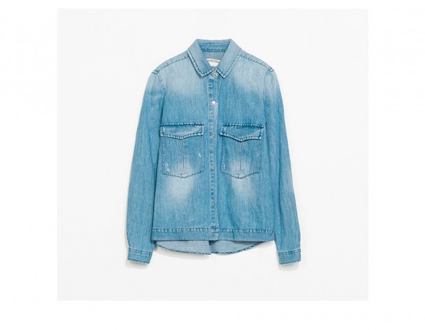 Camicia in denim effetto vintage