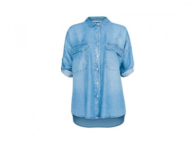Camicia lunga con maxi-tasche