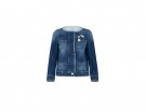 Giacca in denim con spille gioiello