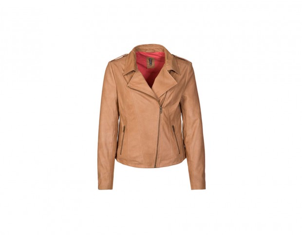 Giacca di pelle con zip
