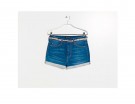 Shorts di jeans con cintura multicolor