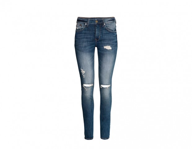 Skinny jeans con strappi