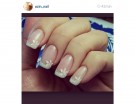 French manicure floreale