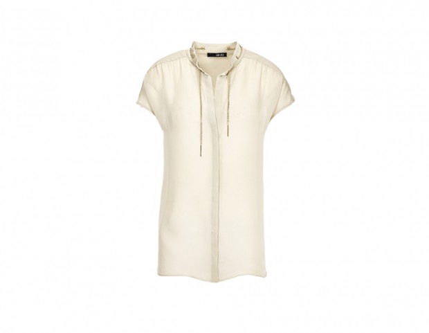 Blusa morbida con dettagli a catena