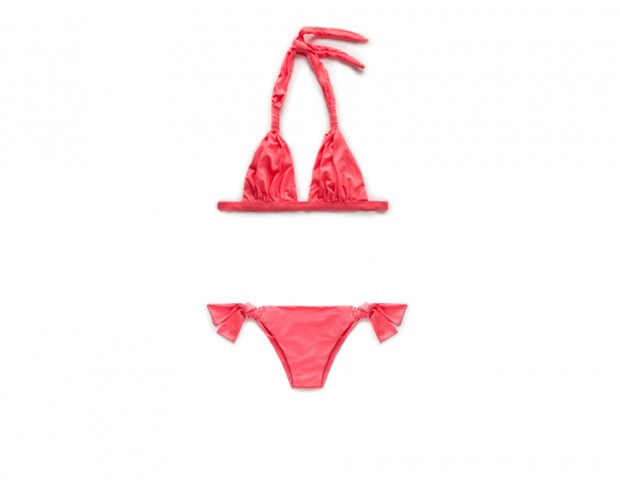 Bikini rosa drappeggiato