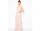 Longdress monospalla con cintura ricamata