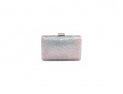 Clutch in tessuto ricoperto di strass