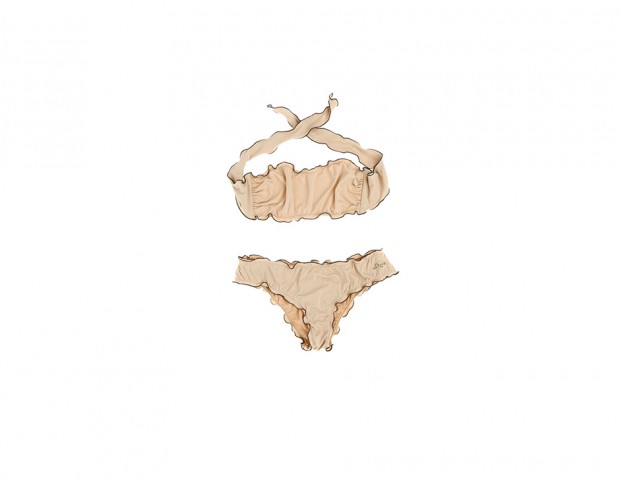 Bikini a fascia color cipria